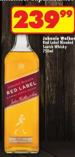 Shoprite Johnnie Walker Red Label Blended Scotch Whisky offer