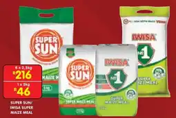 Shoprite SUPER SUN/ IWISA SUPER MAIZE MEAL offer