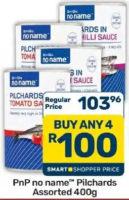 Pick n Pay Hypermarket PnP no name Pilchards Assorted offer