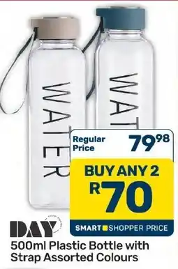 Pick n Pay Hypermarket DAY 500ml Plastic Bottle with Strap Assorted Colours offer