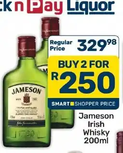Pick n Pay Hypermarket Jameson Irish Whisky offer