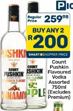 Pick n Pay Hypermarket Count Pushkin Flavoured Vodka Assorted offer