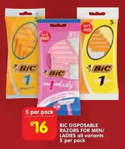 Shoprite BIC DISPOSABLE RAZORS offer