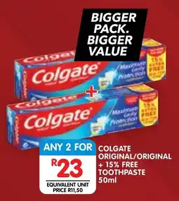 Shoprite Colgate Original/Original offer