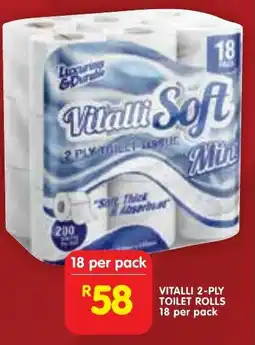Shoprite Vitalli 2-Ply Toilet Rolls offer