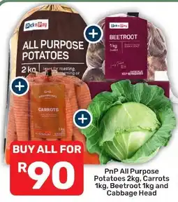 Pick n Pay Hypermarket PnP All Purpose Potatoes, Carrots, Beetroot and Cabbage Head offer