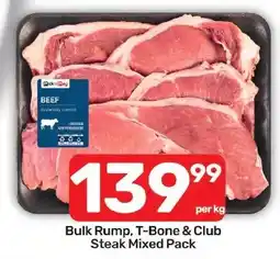 Pick n Pay Hypermarket Bulk Rump, T-Bone & Club Steak Mixed Pack offer