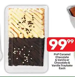 Pick n Pay Hypermarket PnP Caramel Chocolate & Vanilla or Chocolate & Vanilla Traybake offer