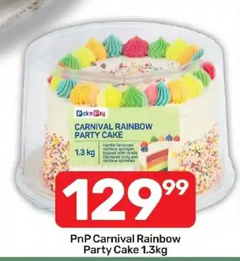 Pick n Pay Hypermarket PnP Carnival Rainbow Party Cake offer