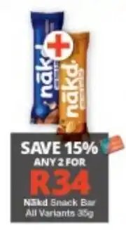 Checkers Nākd Snack Bar offer