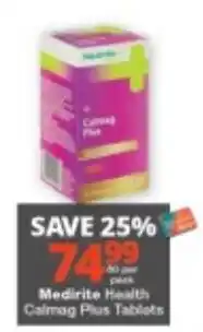 Checkers Medirite Health Calmag Plus Tablets offer