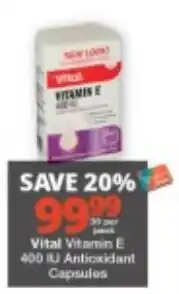 Checkers Vital Vitamin E 400 IU Antioxidant Capsules offer