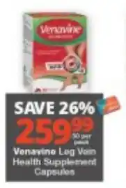 Checkers Venavine Leg Vein Health Supplement Capsules offer