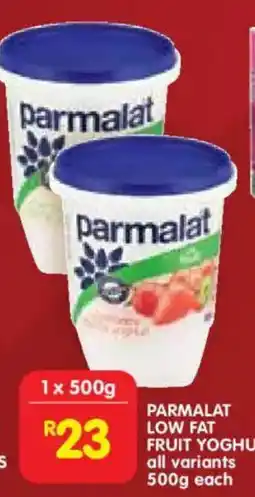Shoprite Parmalat Low Fat Fruit Yoghurt offer