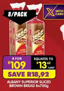 Shoprite ALBANY SUPERIOR SLICED BROWN BREAD offer