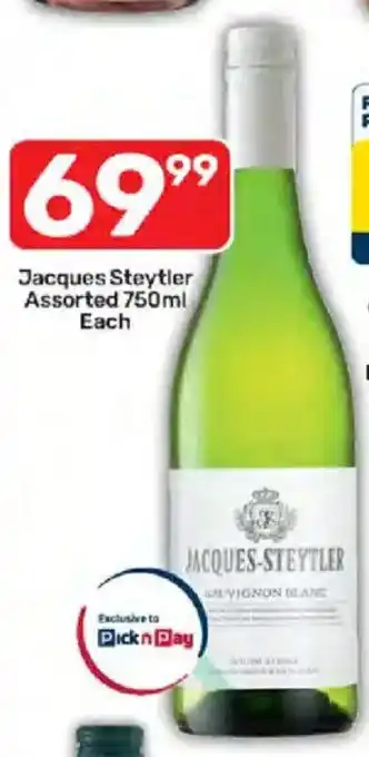 Pick n Pay Liquor Jacques Steytler Assorted offer