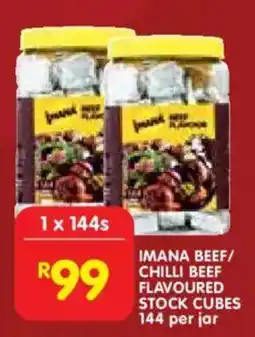 Shoprite IMANA BEEF/CHILLI BEEF FLAVOURED STOCK CUBES offer