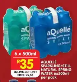 Shoprite aQuellé Natural Spring Water offer