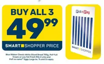 Pick n Pay Blue Ribbon Classic White Sliced Bread offer