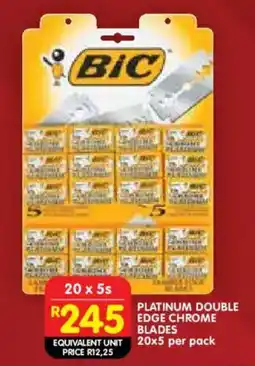 Shoprite BIC PLATINUM DOUBLE EDGE CHROME BLADES offer