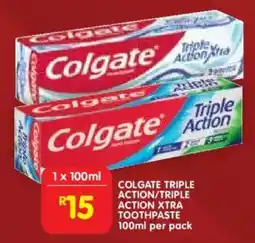Shoprite Colgate Triple Action/Xtra Toothpaste offer