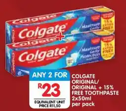 Shoprite Colgate Original offer