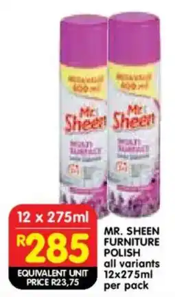 Shoprite Mr. Sheen Furniture Polish offer