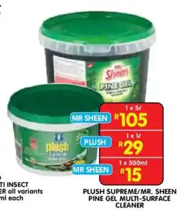 Shoprite Plush Supreme/Mr. Sheen Pine Gel Multi-Surface Cleaner offer