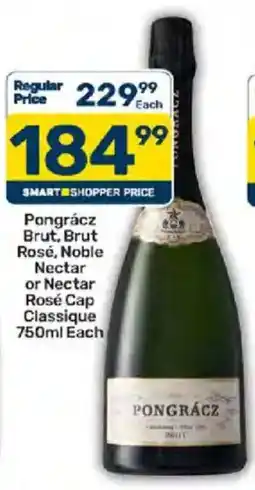 Pick n Pay Liquor Pongrácz Brut, Brut Rosé, Noble Nectar or Nectar Rosé Cap Classique offer