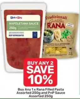 Pick n Pay Rana Filled Pasta Assorted and PnP Sauce Assorted offer