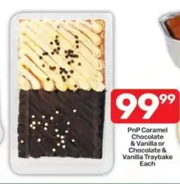 Pick n Pay PnP Caramel Chocolate & Vanilla or Chocolate & Vanilla Traybake offer