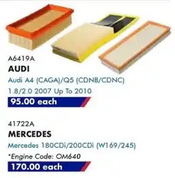 Goldwagen AUDI air filter offer
