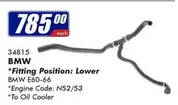 Goldwagen BMW Lower To Oil Cooler offer