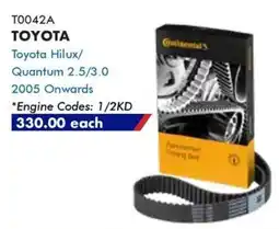 Goldwagen Continental's Serpentine Timing Belt offer