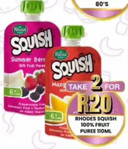 Take 'n Pay Rhodes squish 100% fruit puree offer