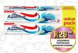Take 'n Pay Aquafresh Toothpaste Assorted offer