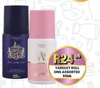 Take 'n Pay Yardley Roll Ons Assorted offer