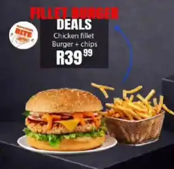 Take 'n Pay Chicken fillet Burger + chips offer