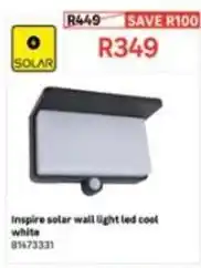Leroy Merlin Inspire solar wall light led cool white 81473331 offer