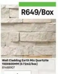 Leroy Merlin Wall cladding earth mix quartzite 150x600mm (0.72m2/box) 81488907 offer