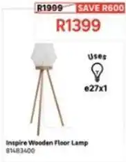 Leroy Merlin Inspire wooden floor lamp 81483400 offer