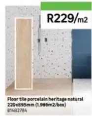 Leroy Merlin Floor tile porcelain heritage natural 220x895mm offer