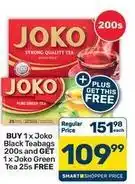 Pick n Pay Hypermarket Joko - black teabags 200s and green tea 25s offer