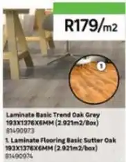 Leroy Merlin Laminate basic trend oak grey 193x1376x6mm (2.921m2/box) 81490973 offer