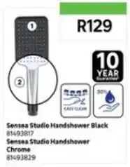 Leroy Merlin Sensea - studio handshower black 81493817, studio handshower chrome 81493829 offer