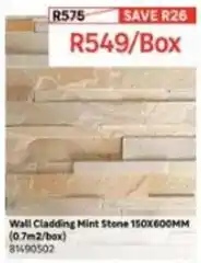 Leroy Merlin Wall cladding mint stone 150x600mm (0.7m2/box) 81490502 offer