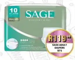 Take 'n Pay Sage adult diapers offer