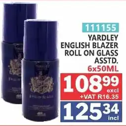 Arrow Cash And Carry Yardley English Blazer Roll On Glazer offer