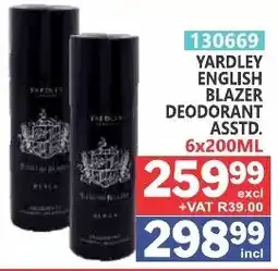 Arrow Cash And Carry Yardley English Blazer Deodorant offer