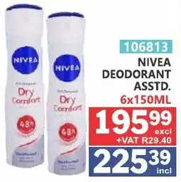 Arrow Cash And Carry NIVEA DEODORANT ASSTD. offer